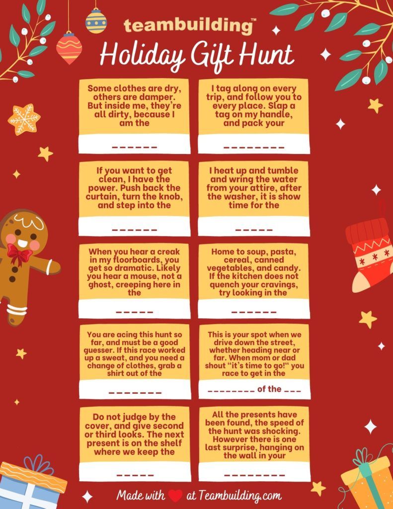 Holiday Gift Hunt template