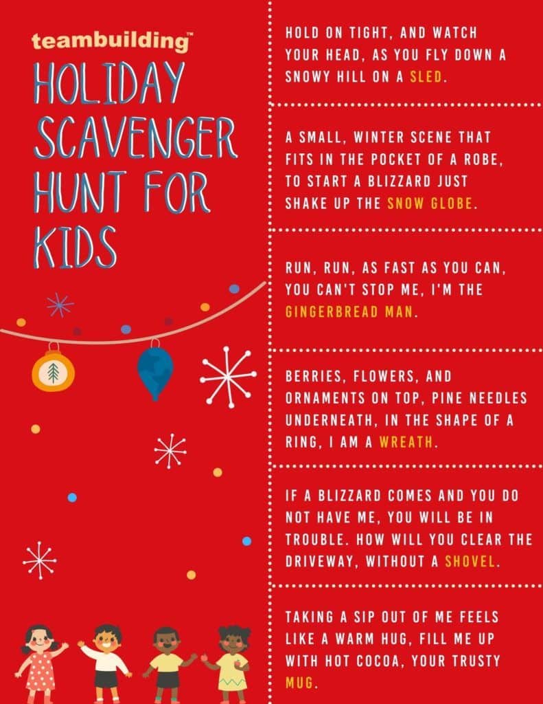 Holiday scavenger hunt for kids answers