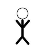 hangman head and body and two legs and two arms