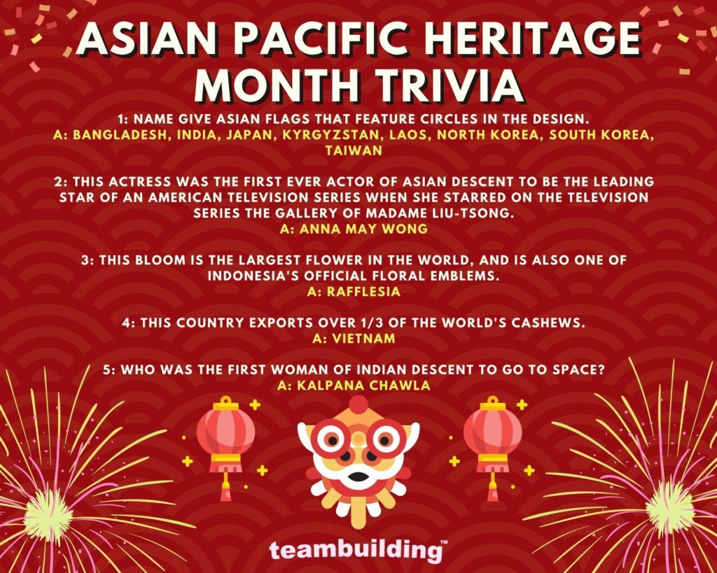 Virtual Asian Pacific Heritage Trivia Questions