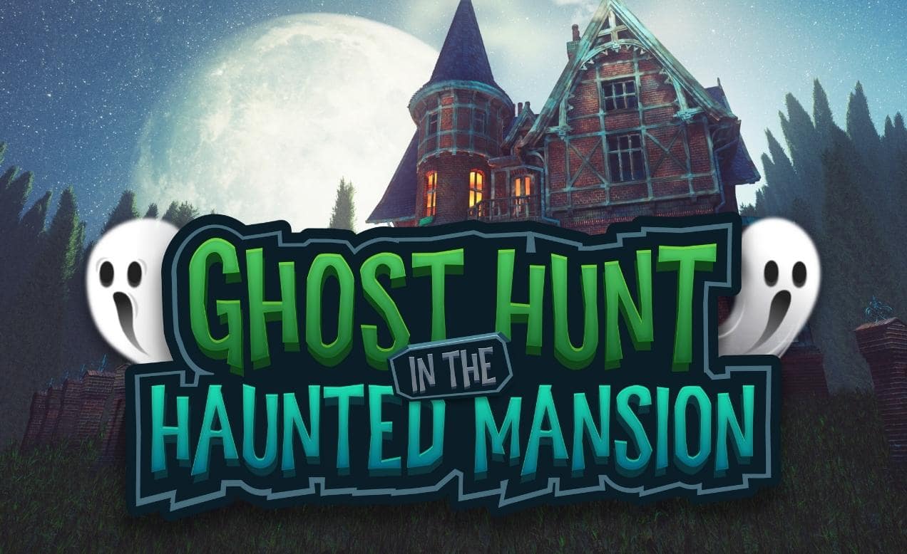 ghost hunt in the haunted mansion banner