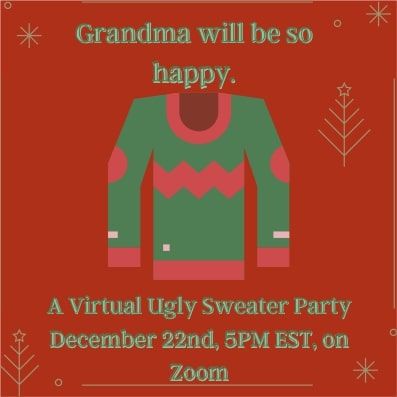 virtual ugly sweater party invitation ideas