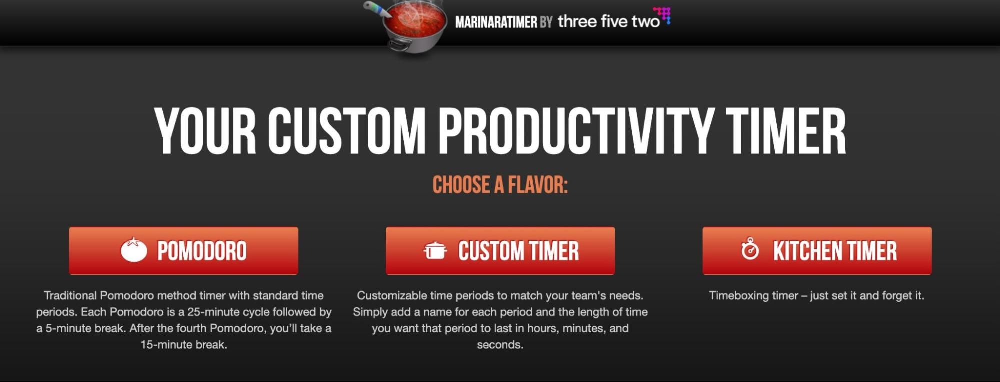 Marinara Custom Productivity Timer