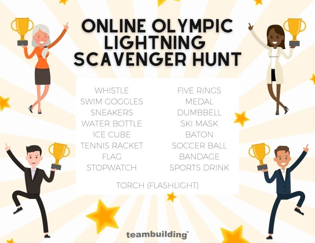 Online Olympic Lightning Scavenger Hunt Clues