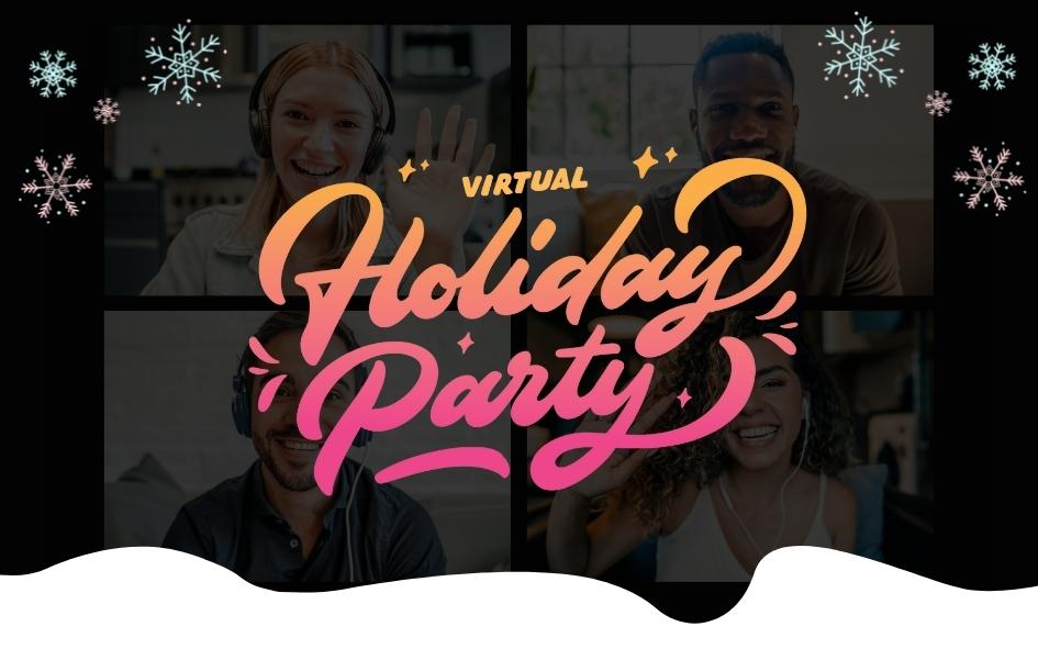 virtual holiday party banner