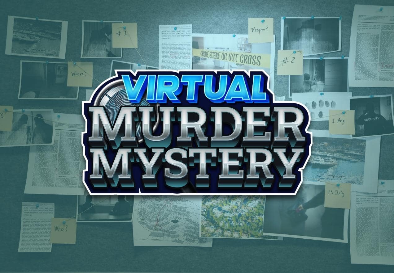 virtual murder mystery banner