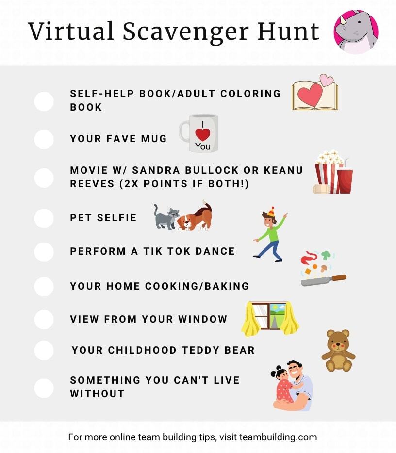 Virtual scavenger hunt ideas