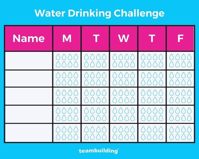 Water Drinking Challenge Template